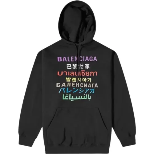 Printed Logo Hoodie , male, Sizes: XS - Balenciaga - Modalova