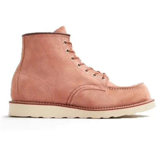 Dusty Rose Moc Toe Lace-up Boots , male, Sizes: 7 1/2 UK, 7 UK, 8 UK, 8 1/2 UK, 5 UK - Red Wing Shoes - Modalova