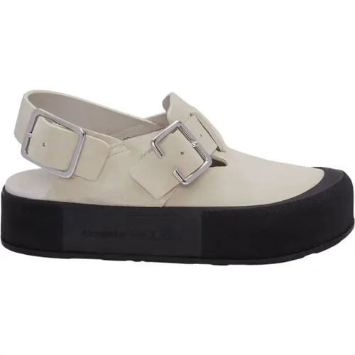 Weiße flache Sandalen für Männer , Herren, Größe: 40 EU - alexander mcqueen - Modalova