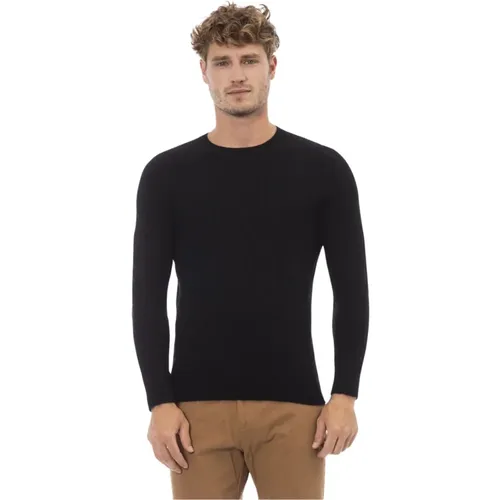 Rundhalsausschnitt Langarm Pullover , Herren, Größe: S - Alpha Studio - Modalova