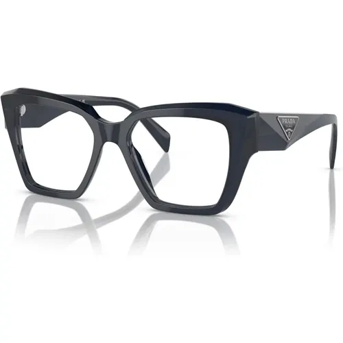 Transparente Blaue Brillengestelle , unisex, Größe: 51 MM - Prada - Modalova