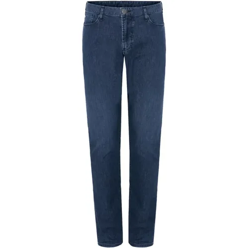 Blaue Gewaschene Denim-Jeans,Slim-fit Jeans - Emporio Armani - Modalova