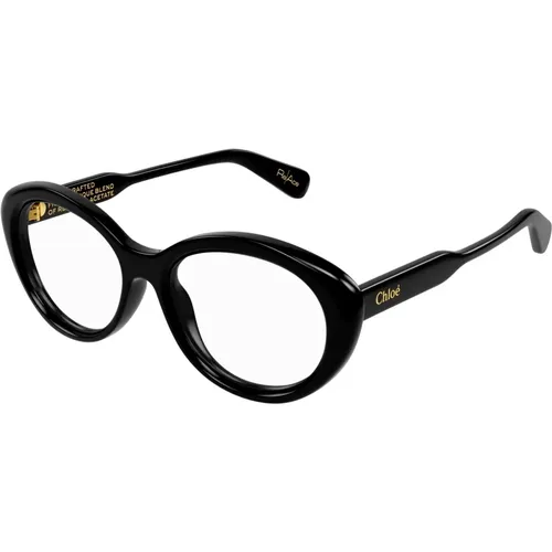 Mode Brille Schwarzer Rahmen Ch0223O , Damen, Größe: 53 MM - Chloé - Modalova