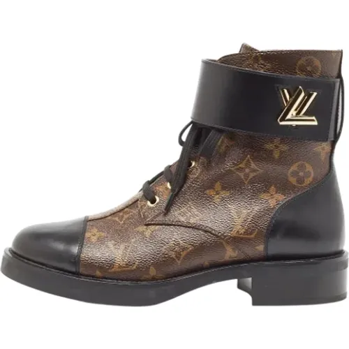 Pre-owned Coated canvas boots , female, Sizes: 6 UK - Louis Vuitton Vintage - Modalova