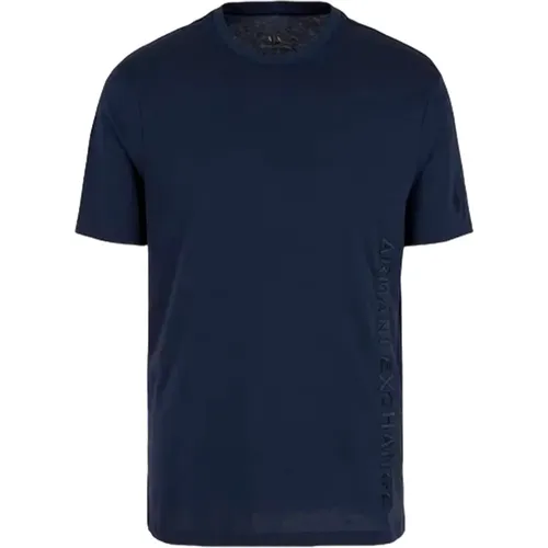 Vertical Logo T-Shirt , male, Sizes: L, M, S, 2XL - Armani Exchange - Modalova