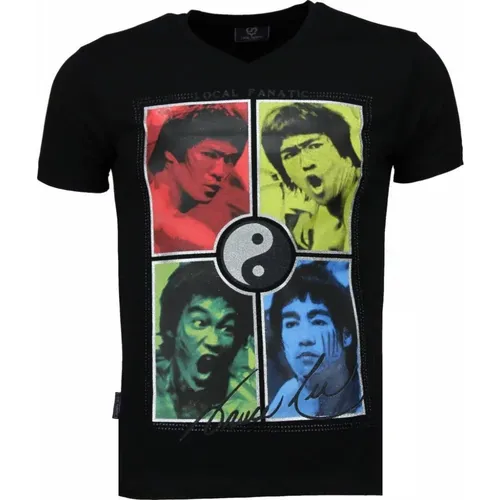 Bruce Lee Ying Yang - Herren T-Shirt - 2315Z , Herren, Größe: L - Local Fanatic - Modalova