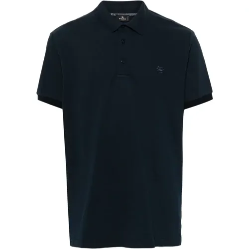 Blaue T-Shirts und Polos mit 3,5 cm Absatz , Herren, Größe: L - ETRO - Modalova