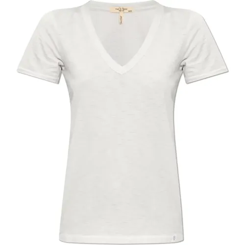 Pima Baumwoll T-Shirt , Damen, Größe: S - Rag & Bone - Modalova