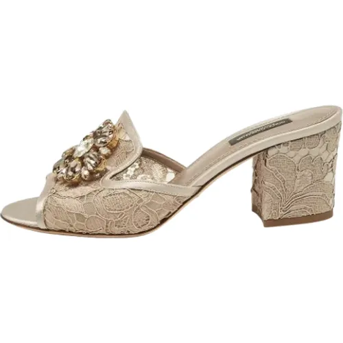 Pre-owned Lace sandals , female, Sizes: 5 UK - Dolce & Gabbana Pre-owned - Modalova