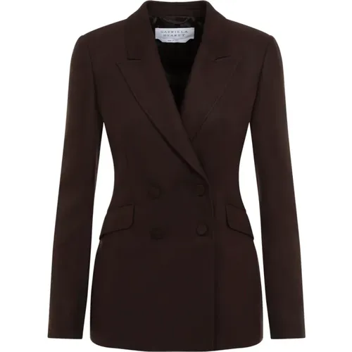 Chocolate Stephanie Blazer , female, Sizes: S, XS - Gabriela Hearst - Modalova