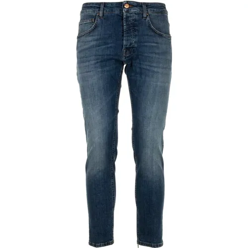 Slim-Fit Denim Jeans für Männer , Herren, Größe: W32 - Don The Fuller - Modalova