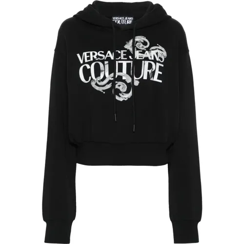 Graphic Print Sweaters , female, Sizes: 2XS, S, L, M, XS - Versace Jeans Couture - Modalova