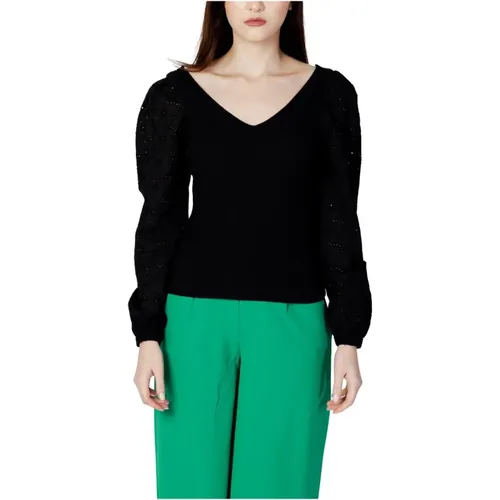 V-Neck Knit Sweater , female, Sizes: XL - Only - Modalova