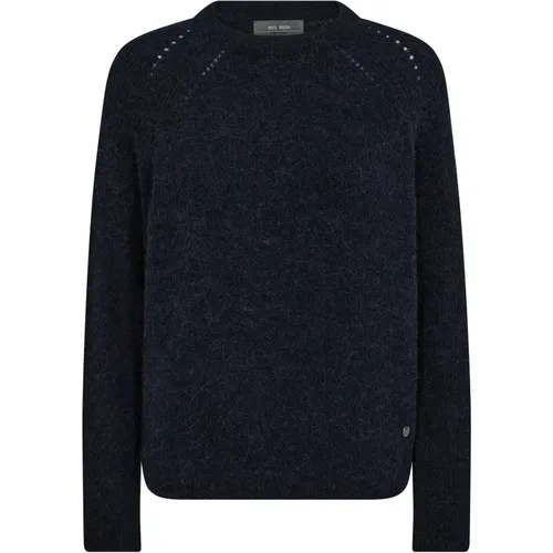 Weicher Strickpullover Thora Navy - MOS MOSH - Modalova