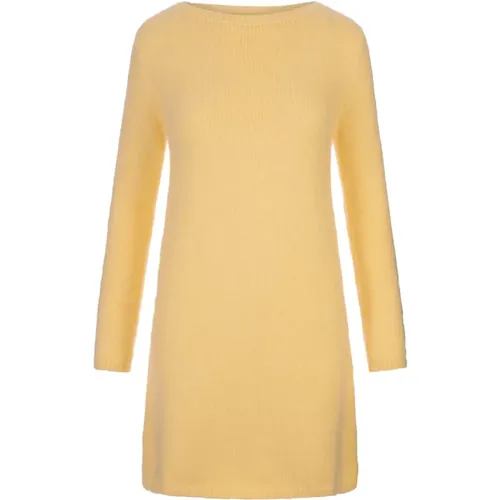 Wool-Blend Knit Dress with Heart-Shaped Cut-Out , female, Sizes: XS, M, S - Blumarine - Modalova