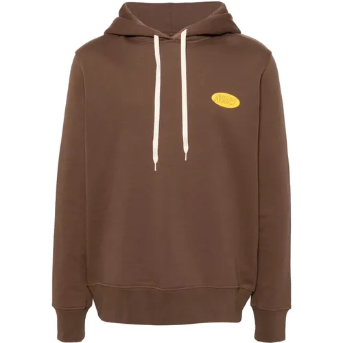 Grauer Baumwoll-Hoodie mit Weißem Logo - Autry - Modalova