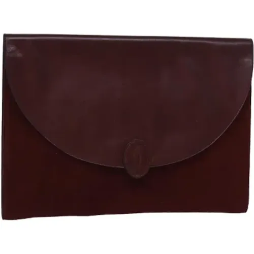 Pre-owned Suede clutches , female, Sizes: ONE SIZE - Cartier Vintage - Modalova