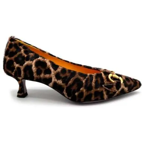 Animal Print Leather Pumps , female, Sizes: 5 UK - Mara Bini - Modalova