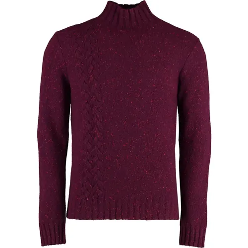 Heather Cashmere Turtleneck Sweater , Herren, Größe: L - Malo - Modalova