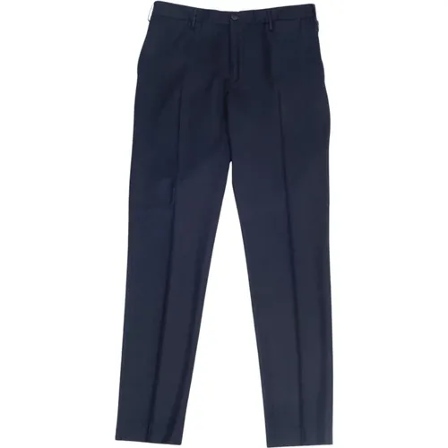 Washed Flannel Trousers - Marine , male, Sizes: M, 3XL, XL, L, S, 2XL - Incotex - Modalova