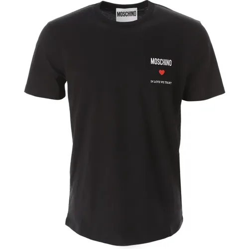 Liebe Vertrauen Jersey T-shirt , Herren, Größe: M - Moschino - Modalova