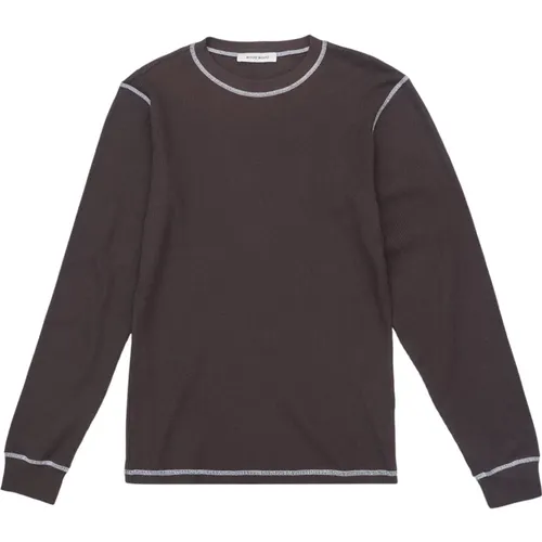 Emil Waffleknit Cotton Sweater , male, Sizes: XL, L - Wood Wood - Modalova
