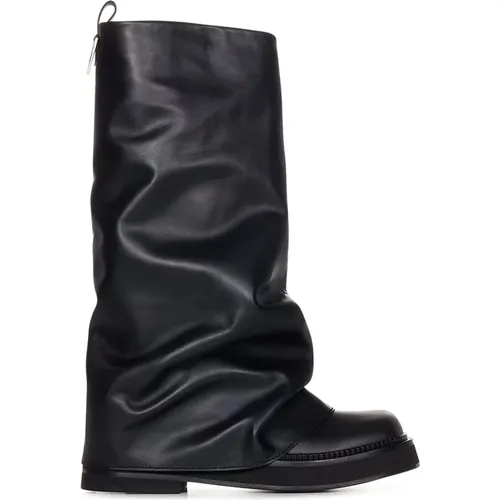 Leather Combat Ankle Boots , female, Sizes: 7 UK - The Attico - Modalova