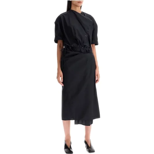 Asymmetrisches Button-Down Chemisier Kleid - Lemaire - Modalova