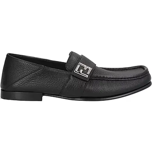 Leather Loafers with Square Toe , male, Sizes: 11 UK, 9 UK, 10 UK - Fendi - Modalova