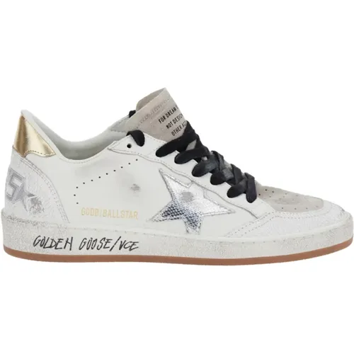 Weiße Ballstar Sneakers , Damen, Größe: 39 EU - Golden Goose - Modalova