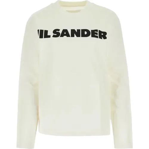 Baumwoll Langarm T-Shirt , Damen, Größe: S - Jil Sander - Modalova