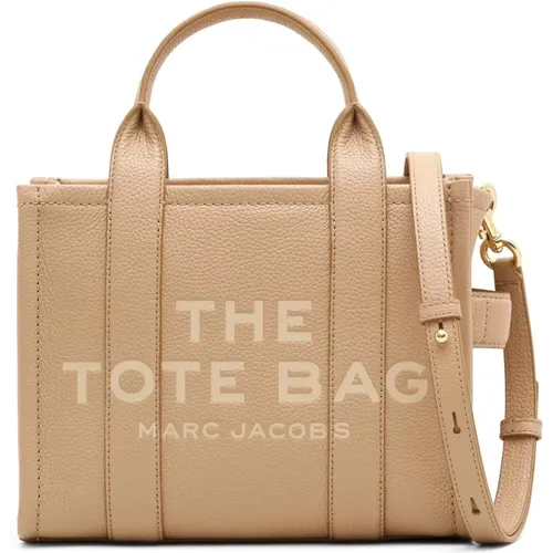 Leather Tote Bag with Logo , female, Sizes: ONE SIZE - Marc Jacobs - Modalova