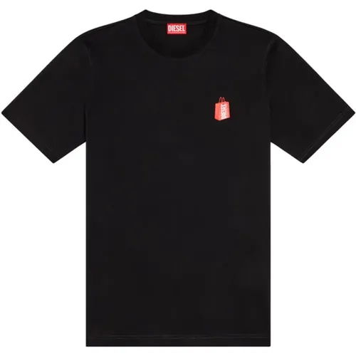 T-Shirts , male, Sizes: L, M, 2XL, XL - Diesel - Modalova