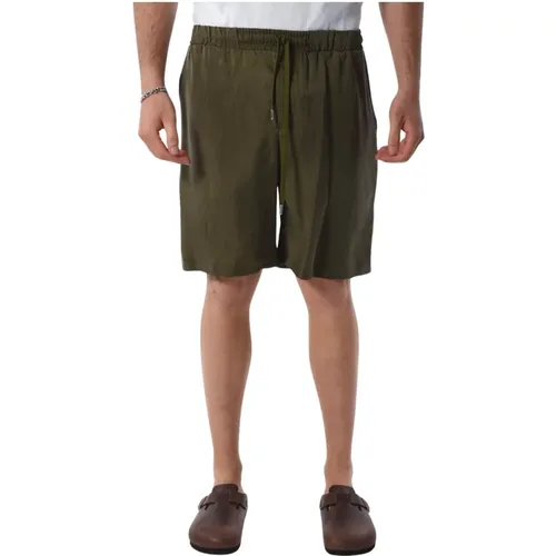 Cupro Bermuda Shorts with Elastic Waist , male, Sizes: M, 2XL, 3XL, L - Costumein - Modalova
