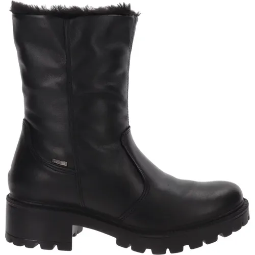 Leather Zip Closure Women Ankle Boots , female, Sizes: 4 UK, 7 UK - IGI&Co - Modalova