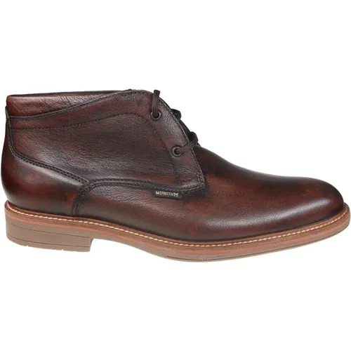 Brauner Leder Herren Stiefelette - mephisto - Modalova