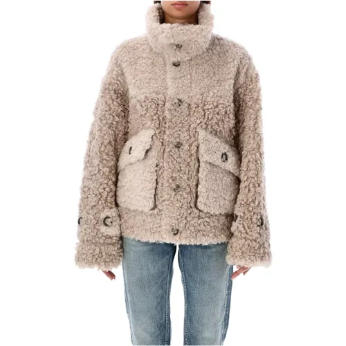 Reversible Shearling Peacot Outerwear - Urbancode - Modalova