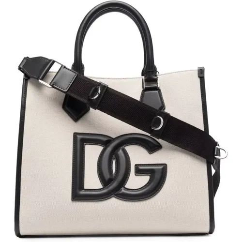 Logo-Patch Tote Bag, , unisex, Sizes: ONE SIZE - Dolce & Gabbana - Modalova