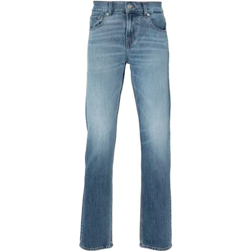 Light Slim Cut Denim Jeans , male, Sizes: W34, W38, W32, W36, W33, W30, W40, W31 - 7 For All Mankind - Modalova