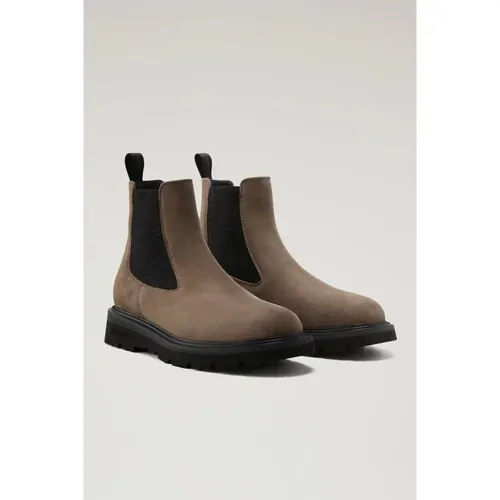 New City Taupe Chelsea Boots , male, Sizes: 7 UK, 11 UK - Woolrich - Modalova