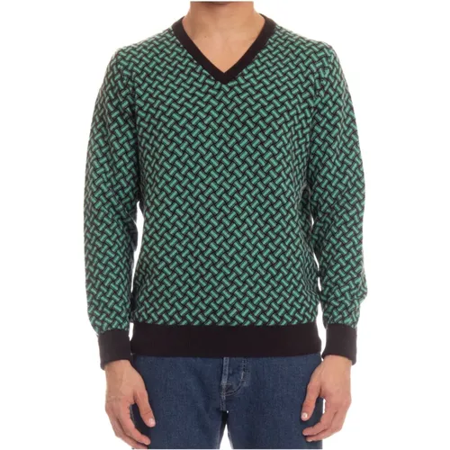 Cashmere Sweater with Biscuit Pattern , male, Sizes: M, 2XL, XL, L - Drumohr - Modalova