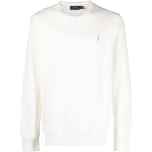 Weiße Pullover Wabenstrick Logo Crew , Herren, Größe: XL - Ralph Lauren - Modalova