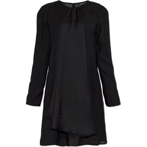 Long sleeve dress , female, Sizes: M, S, XS, 2XS, L, XL - Emporio Armani - Modalova