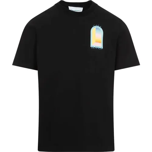 Schwarze T-Shirts Polos Aw24 , Herren, Größe: L - Casablanca - Modalova