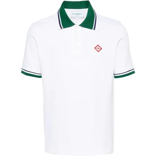 Logo-patch polo shirt , male, Sizes: L - Casablanca - Modalova
