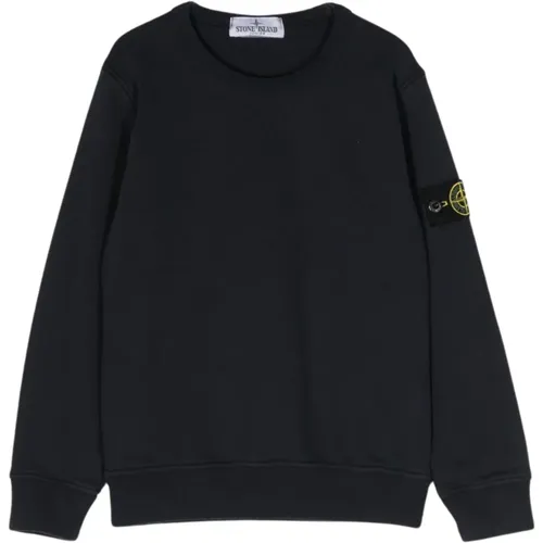 Blauer Pullover mit Logodetail - Stone Island - Modalova