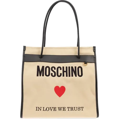 Shopper-Tasche mit Logo , Damen, Größe: ONE Size - Moschino - Modalova