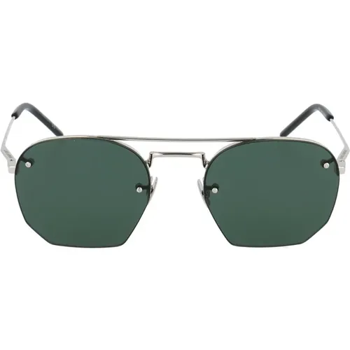 Stilvolle Sonnenbrille mit smaragdgrünem Ombre-Design , Herren, Größe: 52 MM - Saint Laurent - Modalova