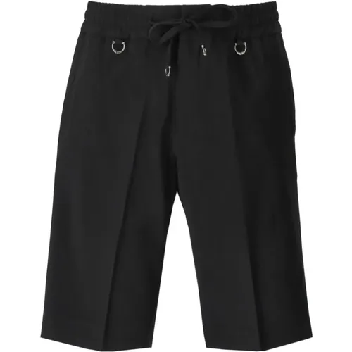 Schwarze Bermuda-Shorts aus Wollmischung - John Richmond - Modalova