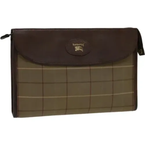 Pre-owned Canvas clutches , female, Sizes: ONE SIZE - Burberry Vintage - Modalova